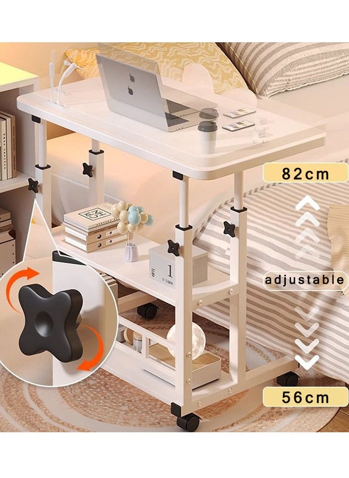 CityRiya-Long Laptop Table, Laptop Stand Desk, Computer Table, Lap Computer Standing Desk Cart, Overbed Bedside Table, Side Table Sofa End Table, Computer Workstation Bed Desk, Trays Table for Couch  - Image 4