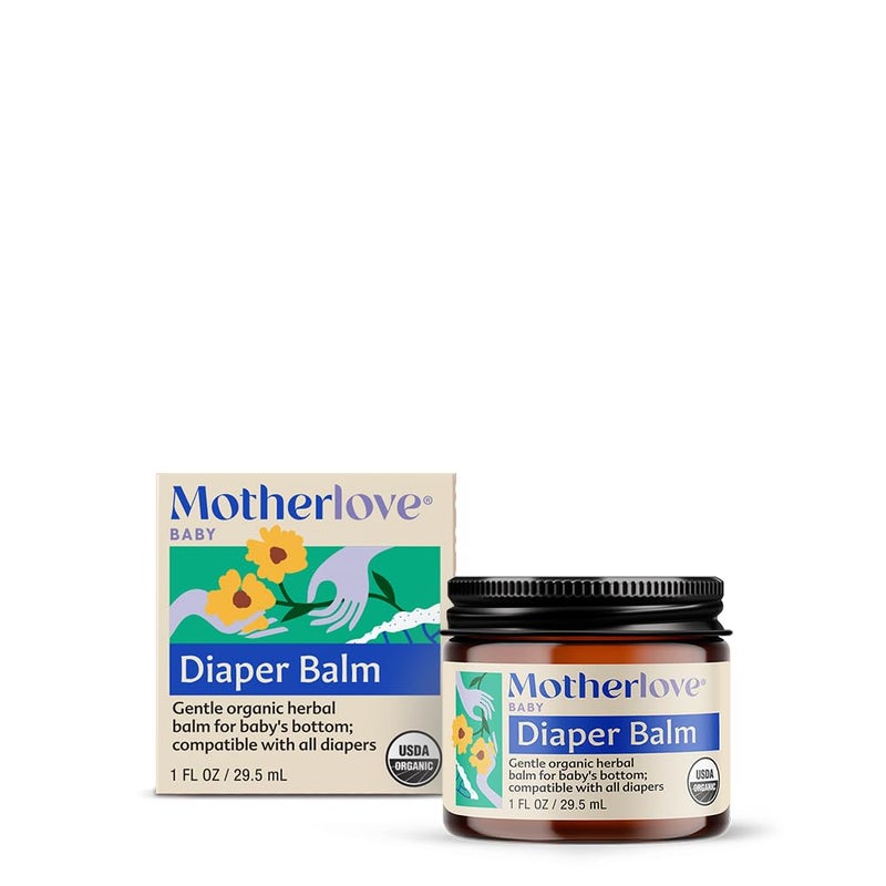 Motherlove Motherlove Diaper Balm 1 oz Organic Herbal Diaper Rash CreamCloth Safe Zinc Oxide PetroleumFreeIdeal diaper Bag Size