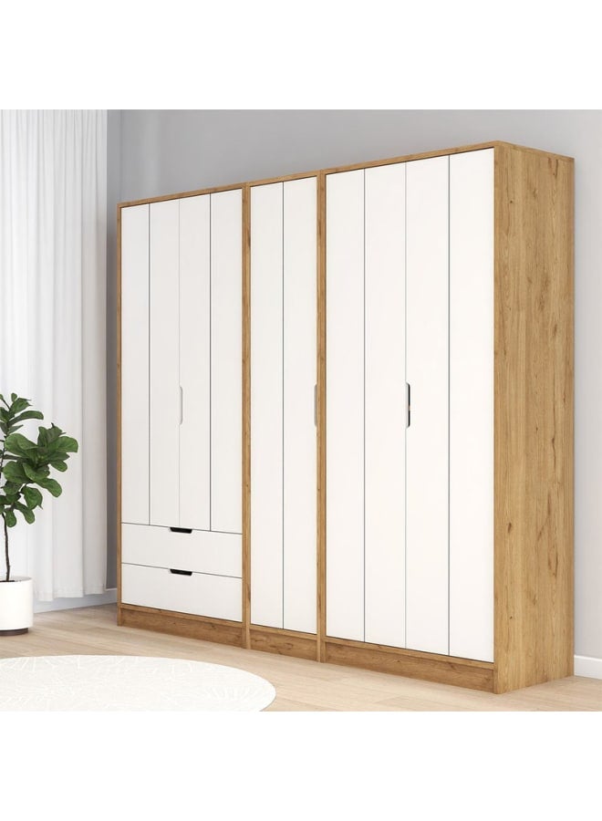 ريترو RA055 دولاب 200×180×50سم - أبيض×بيج - Image 2