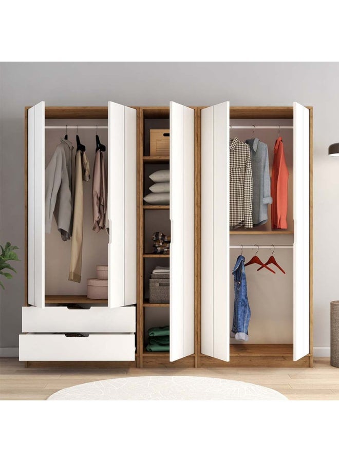 ريترو RA055 دولاب 200×180×50سم - أبيض×بيج - Image 3