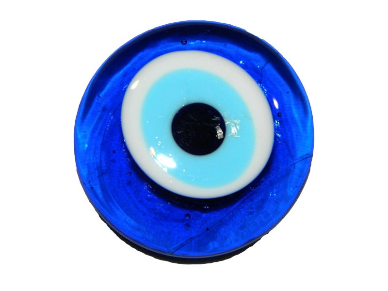 Jeannieparnell 641-4cm Lucky Evil Eye Nazar Boncuk Turkish/Greek Glass Fridge Magnet