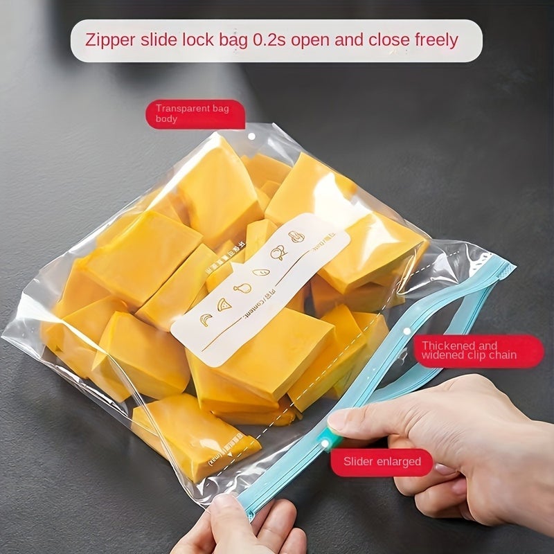 10pcs/20pcs/30pcs Zipper Storage Bags, Food-Grade Zipper Bags, Leak-Proof Zipper Bags, Airtight Food Storage Bags, High-Quality Sealable Bags, Reusable - Suitable for Kitchen Food Preservation - Zipper Seal Bags for Fresh Produce, Fruits - Image 3