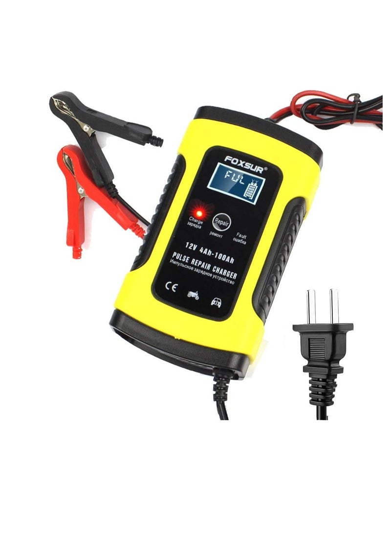 شاحن بطارية ذكي 12V 5 أمبير للسيارة والموتوسيكل وسيارات الدفع الرباعي وجزازة العشب والقوارب وار في والمزيد من المركبات من اي اي اي كي - Image 1