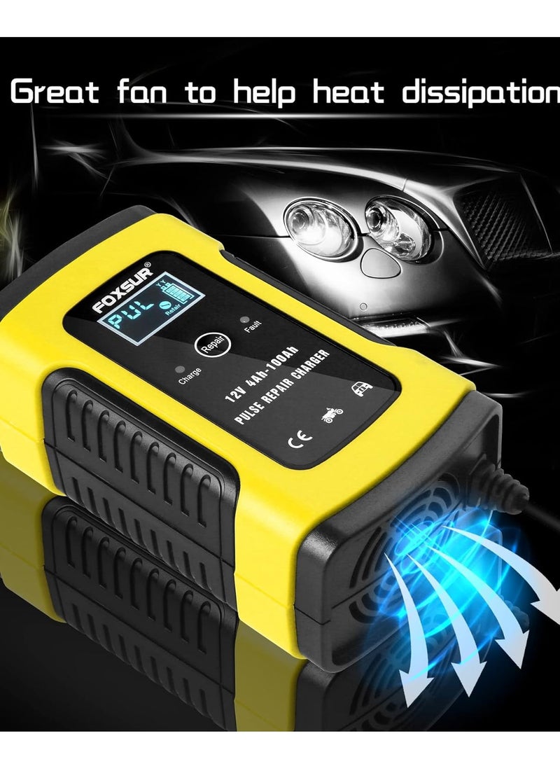 شاحن بطارية ذكي 12V 5 أمبير للسيارة والموتوسيكل وسيارات الدفع الرباعي وجزازة العشب والقوارب وار في والمزيد من المركبات من اي اي اي كي - Image 2