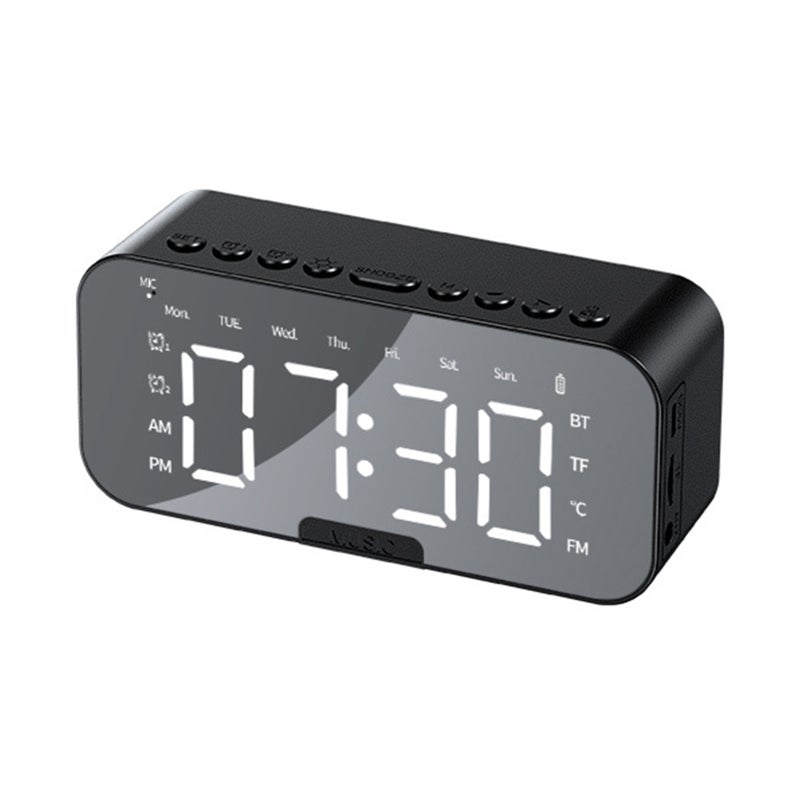 شاربدو ساعة منبه ذكية للطلاب مزودة بخاصية الذكاء الاصطناعي، ساعة رقمية LED بجانب السرير مزودة بمضخم صوت بلوتوث وتحكم صوتي، مع إمكانية تعديل السطوع بثلاث درجات. - Image 1