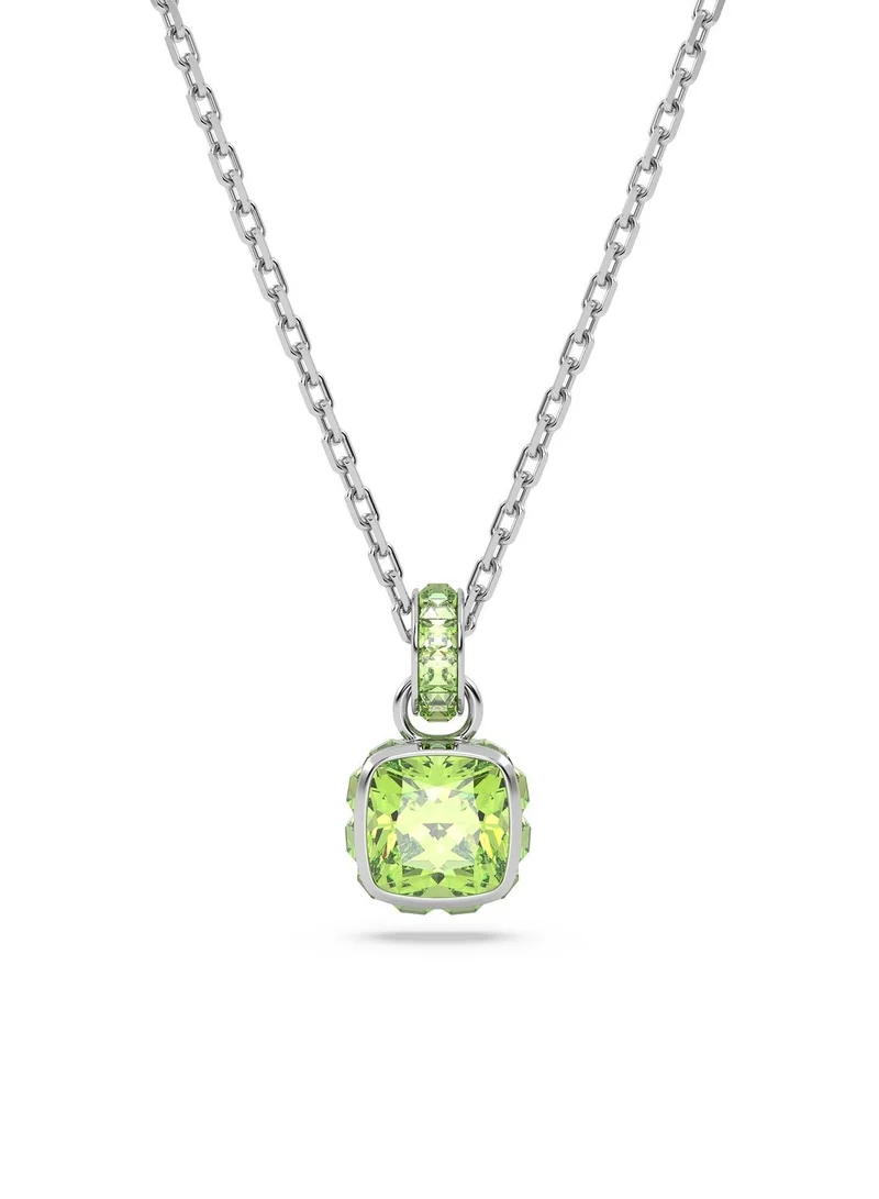 August Birthstone Pendant Rhodium Plated Necklace