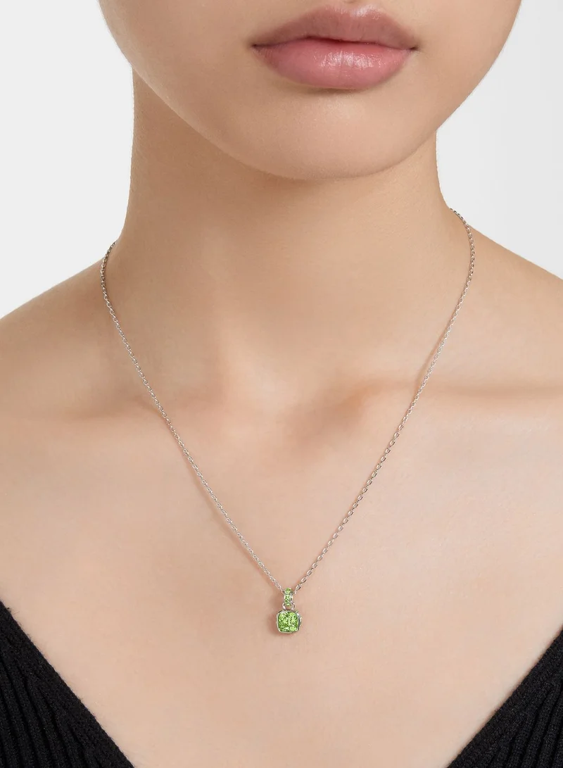 SWAROVSKI August Birthstone Pendant Rhodium Plated Necklace