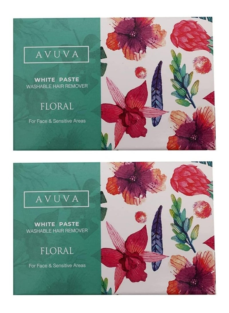 قطعتين من مزيل الشعر بالشمع البارد برائحة الزهور 100x2 جرام