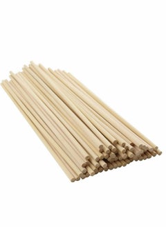 Y&D Dowel Rod Count Wooden Lollipops Wood Sticks 40PCS DIY Craft Dowels Rods for Wedding Cake, Crafts and DIYers 1/4" Diameter x 12" Unfinished Bamboo (Pack of 20)  - Image 1