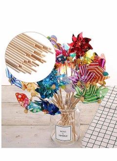 Y&D Dowel Rod Count Wooden Lollipops Wood Sticks 40PCS DIY Craft Dowels Rods for Wedding Cake, Crafts and DIYers 1/4" Diameter x 12" Unfinished Bamboo (Pack of 20)  - Image 3