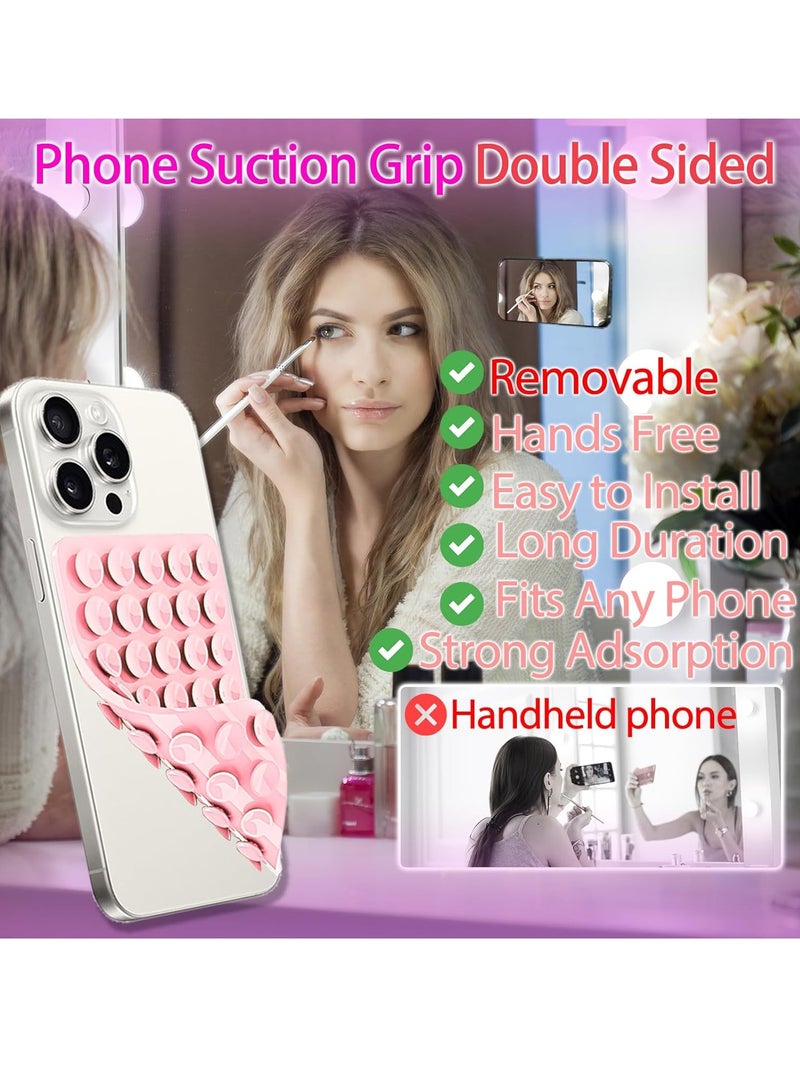 general 2PCS Silicone Suction Phone Case Mount,Non Slip Suction Cup Phone Mount,Hands-Free Phone Accessories Holder for Selfies and Videos,Silicon Adhesive Phone Stand Sticky for Cell Phone - Image 2