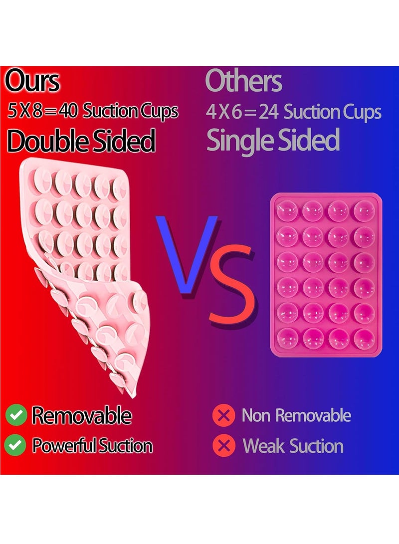 general 2PCS Silicone Suction Phone Case Mount,Non Slip Suction Cup Phone Mount,Hands-Free Phone Accessories Holder for Selfies and Videos,Silicon Adhesive Phone Stand Sticky for Cell Phone - Image 3