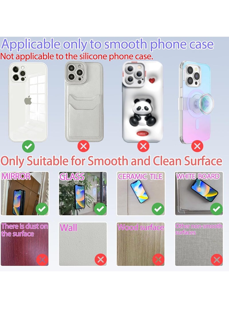 general 2PCS Silicone Suction Phone Case Mount,Non Slip Suction Cup Phone Mount,Hands-Free Phone Accessories Holder for Selfies and Videos,Silicon Adhesive Phone Stand Sticky for Cell Phone - Image 5