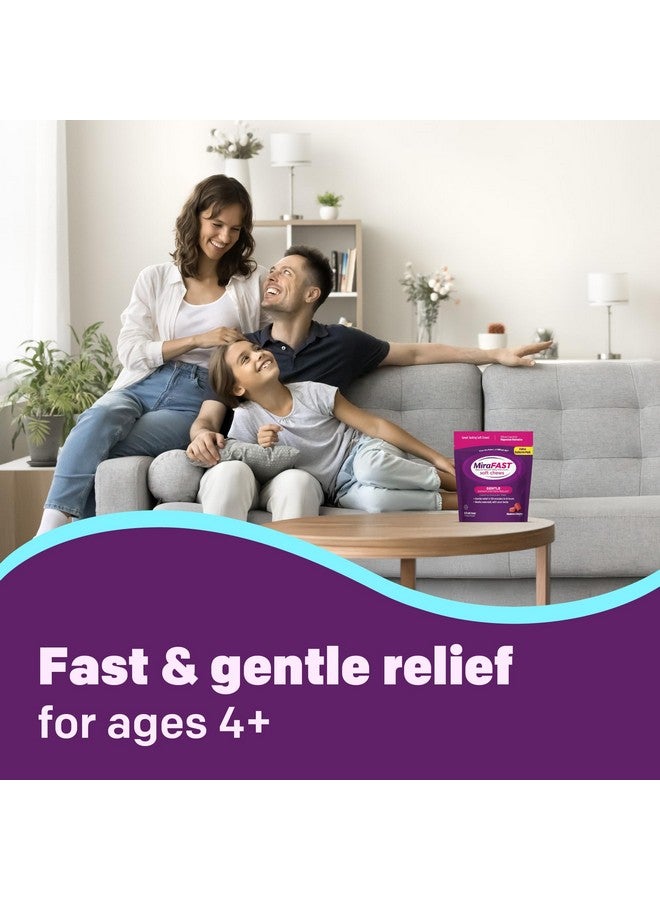 MiraLAX MiraFAST Soft Chews, from The Makers of MiraLAX, Gentle Constipation Relief in 30min-6hrs, Fast Acting Laxative, Stimulant Free Saline Laxative, Magnesium Hydroxide, Mixed Berry Flavor, 60ct - Image 1