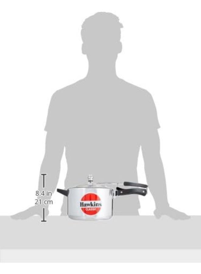 Hawkins 5 Liters Classic Aluminium Pressure Cooker,With Aluminium Separators,Silver  - Image 3