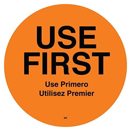 DayMark Safety Systems DuraMark IT110358 "USE First" Permanent Circle Label, 2" - Image 1