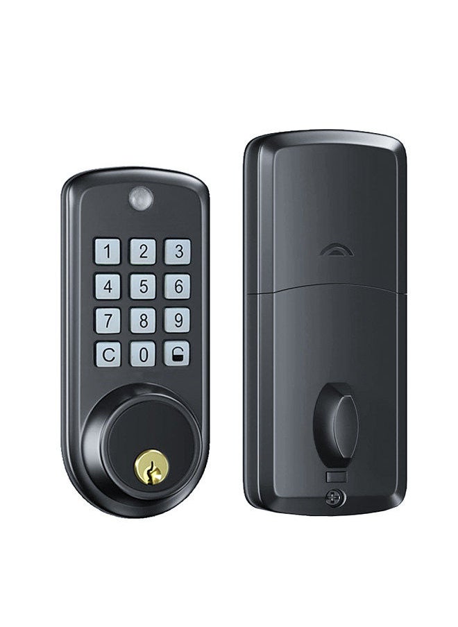 Generic - Keyless Entry Smart Door Lock 10 User Codes Auto Lock Security Electronic Keypad Deadbolt Handles Set with 2 Keys for Front Door Apartment Home Hotel - Image 1