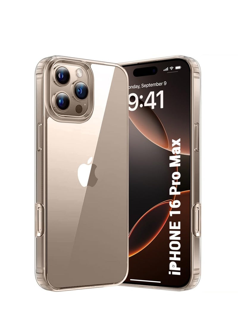 Techie Apple iPhone 16 Pro Max TPU Soft Corner Ultra Slim Clear Case Shockproof Anti Fingerprint Transparent Protective Back Cover - Image 1