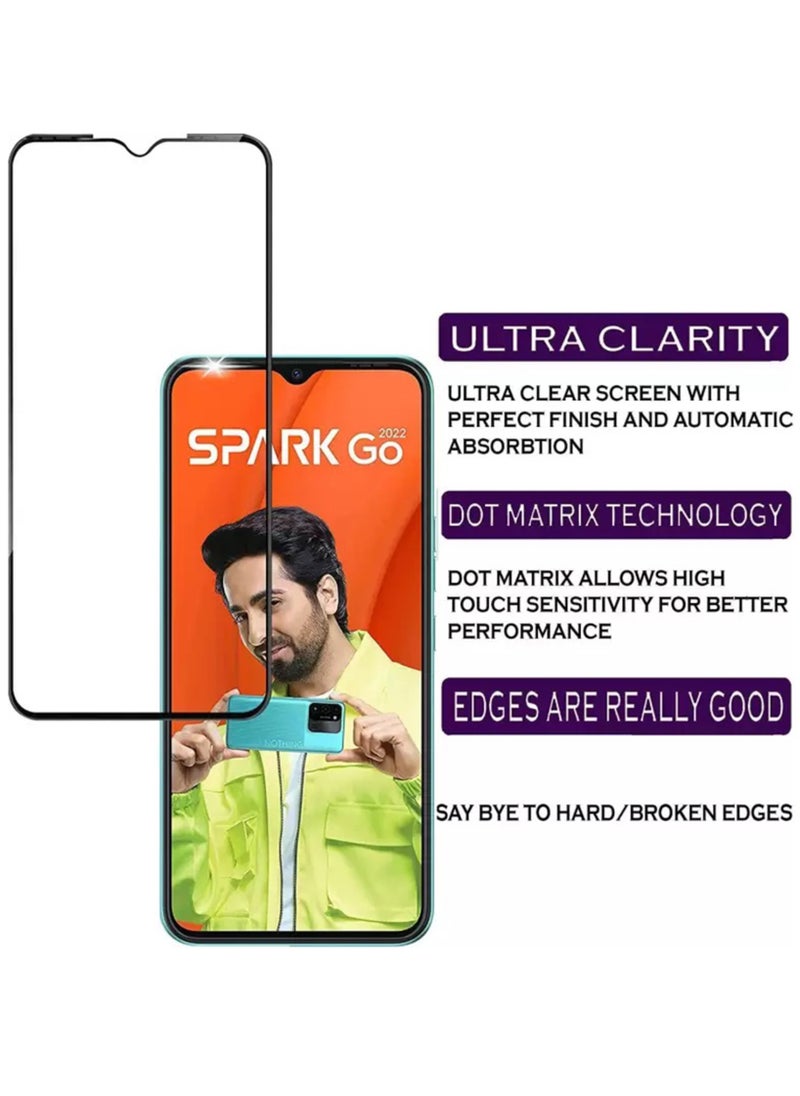 Tempered Glass - Tecno Spark Go 2022 5D Tempered Glass Screen Protector - Image 1