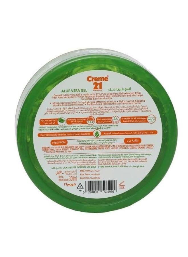 Creme 21 Cream 21 Aloe Vera Gel to moisturize the skin 95% 300 ml - Image 5
