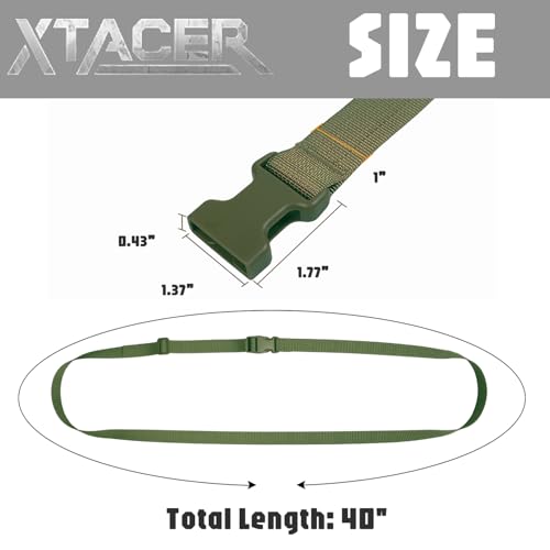 XTACER 1 Inch Molle Backpack Accessory Strap Luggage Straps Cover Strap Sleeping Bag Strap with Buckle (Green, 40) - Image 4