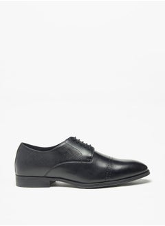 DUCHINI Men's Solid Derby Shoes with Lace-Up Closure  - Image 2