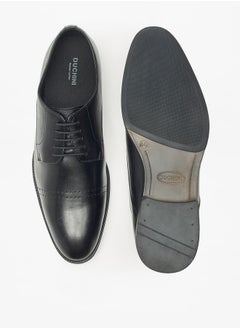 DUCHINI Men's Solid Derby Shoes with Lace-Up Closure  - Image 3