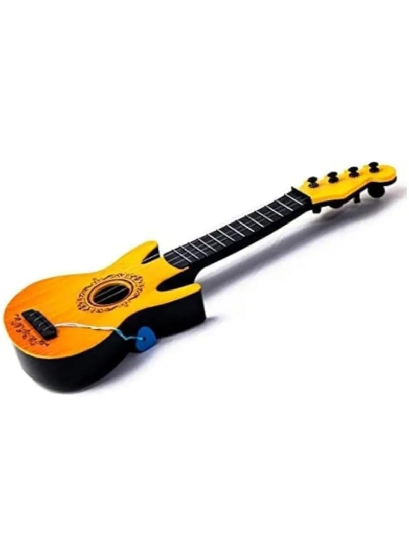 Kids Guitar Toy Medium Size 4 Strings Metal Available 3 Colors (Yellow)  - Image 3