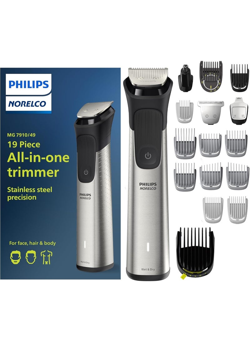 فيليبس Philips Norelco Multigroom Series 7000 MG7910/49 - Men's Grooming Kit (Beard, Hair, Body) - Image 1