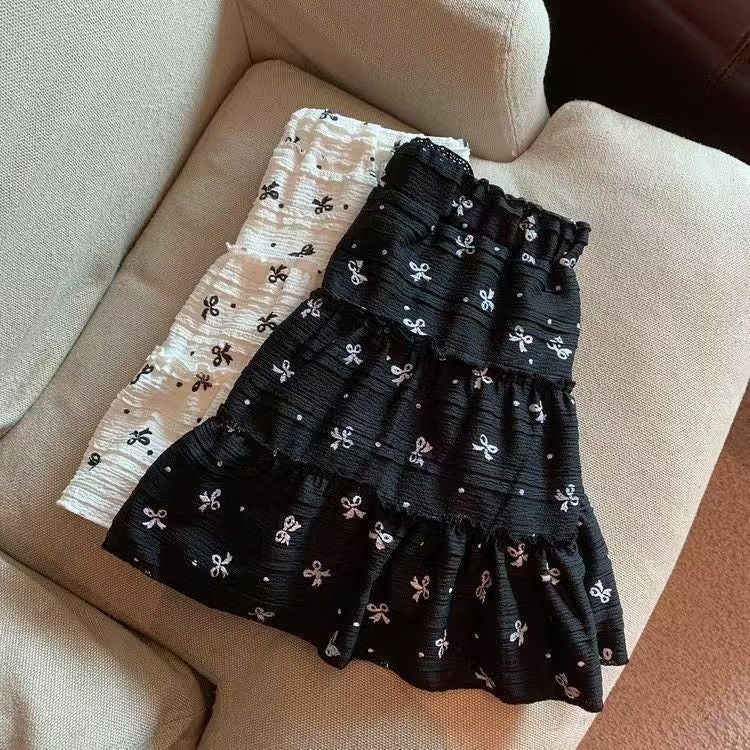 Summer Girl'S Floral Short Skirt French Style Skirt High Waist Casual A- Line Cake Skirt Poncho Sweet - Image 4