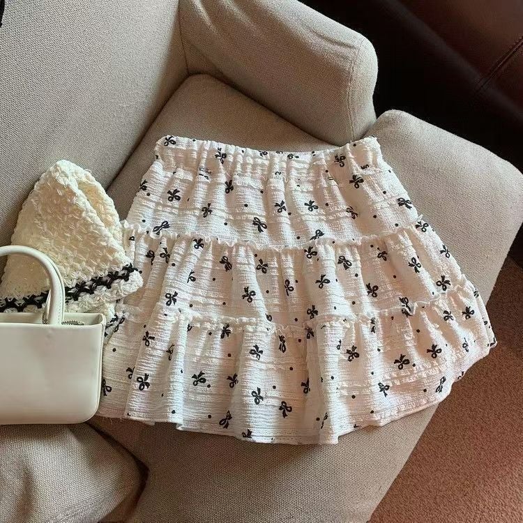 Summer Girl'S Floral Short Skirt French Style Skirt High Waist Casual A- Line Cake Skirt Poncho Sweet - Image 5