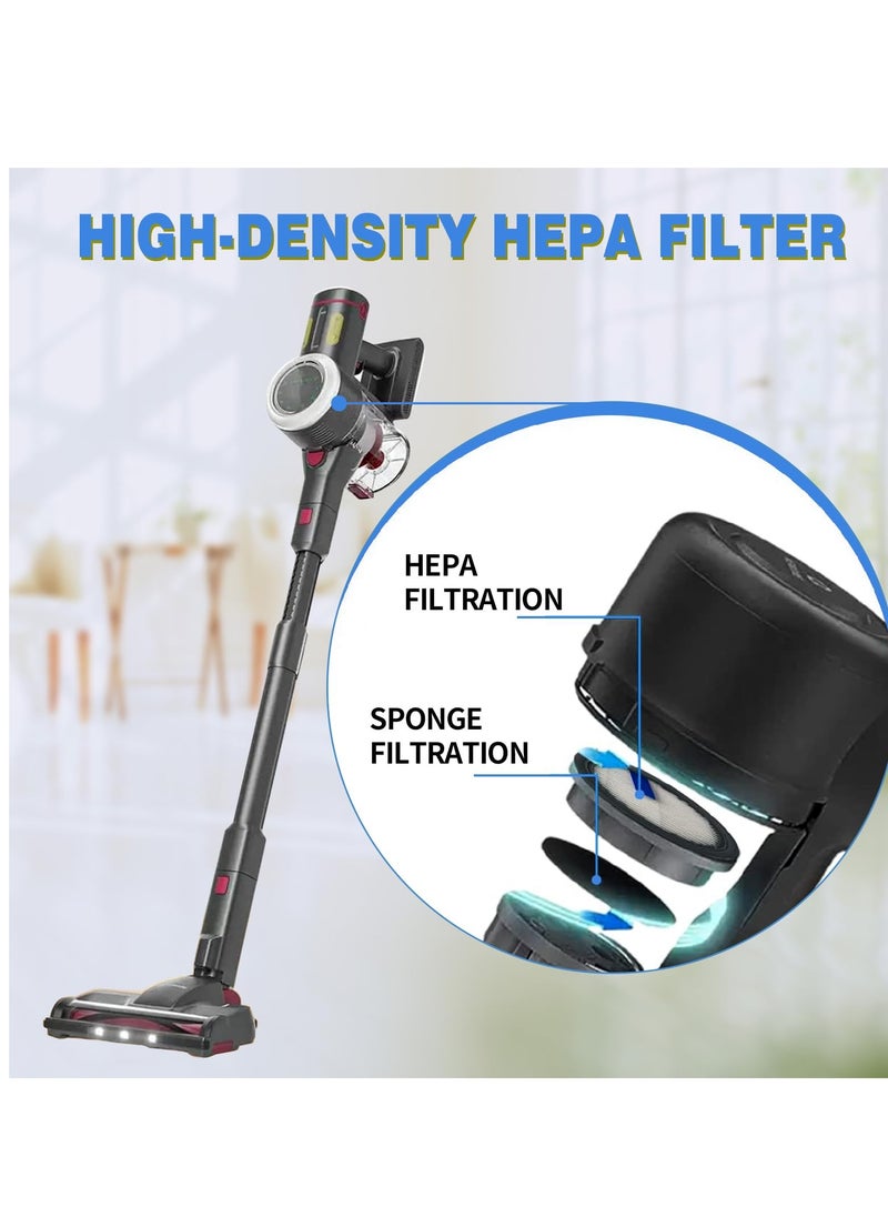 Excefore - 4 Pack HEPA Filter For Afoddon A200Pro/A200, ORFELD B08/C10A/C10G and NEQUARE S12 S25 S26 Series Cordless Vacuum Cleaner High-Density HEPA with Foam Pre-filter - Image 1