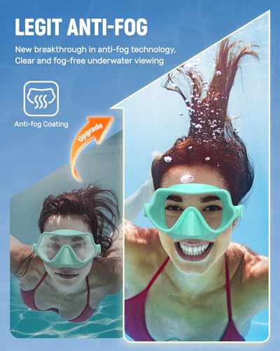 W WSTOO WSTOO Frameless Swim Goggles with Nose Cover for Adults, Panoramic Anti-Glare & Anti-Fog Tempered Glass Lenses, and Perfect Seal Food-Grade Silicone Skirt, Suitable for Snorkelling and Diving - Image 2