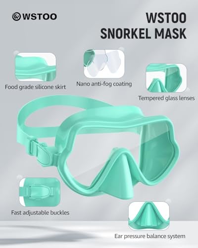 W WSTOO WSTOO Frameless Swim Goggles with Nose Cover for Adults, Panoramic Anti-Glare & Anti-Fog Tempered Glass Lenses, and Perfect Seal Food-Grade Silicone Skirt, Suitable for Snorkelling and Diving - Image 5