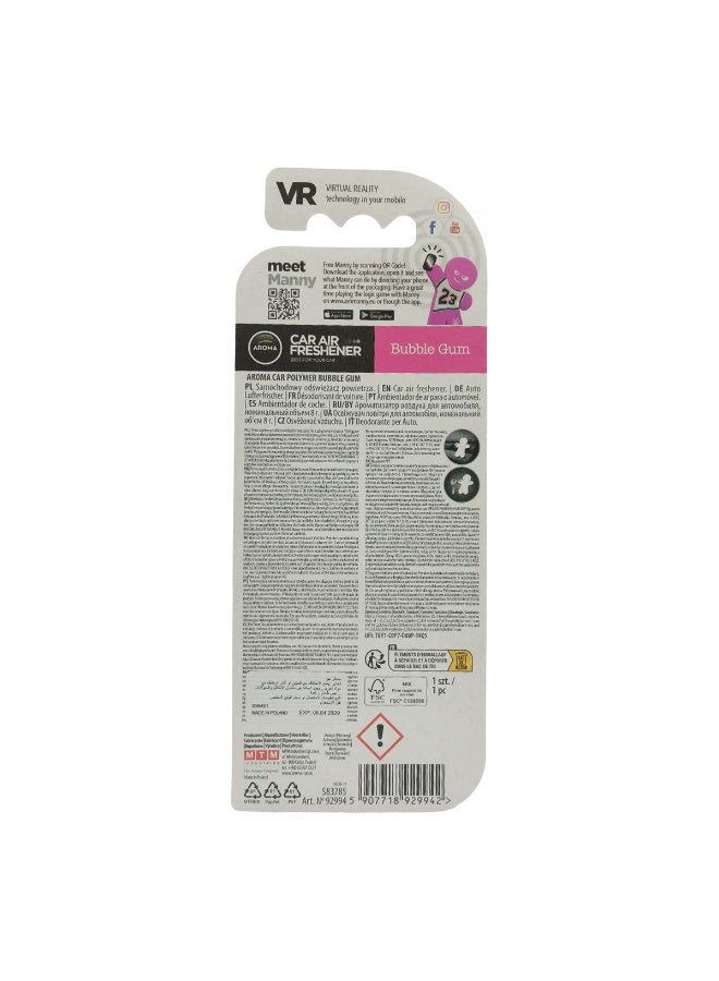 أروما معطر جو للسيارة برائحة عطرية | تصميم شخصية "ماني" من ألعاب ماني | رائحة العلكة | قميص كرة السلة الوردي رقم ٢٣ | عطر مانع للانسكاب يدوم طويلًا - Image 5