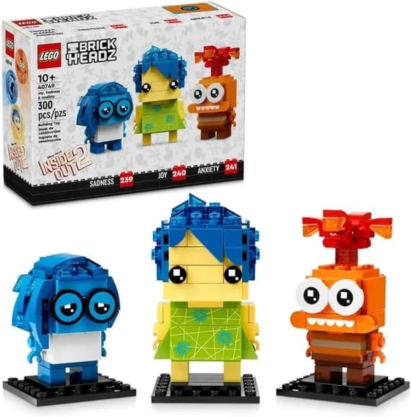LEGO 40749 BrickHeadz Set: Joy, Sadness, and Anxiety from Inside Out