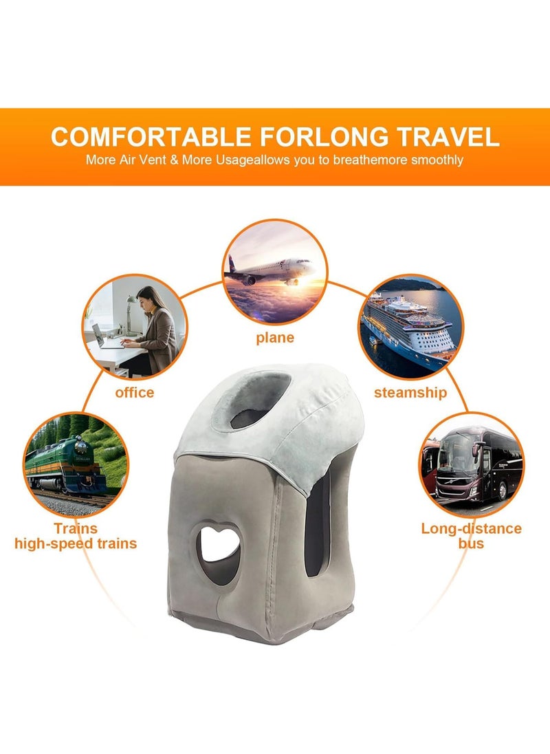 AUTOYSUR - Inflatable Travel Pillow,Neck Pillow,Portable Pillow,Comfortable Neck Support Head,Multifunctional Neck and Head Support Lap Pillow for Airplanes Trains Buses Office Napping Pillow - Image 1