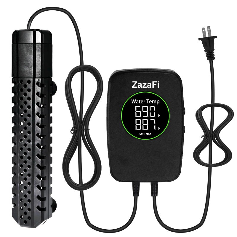 ZazaFi Aquarium Heater 300W, Fish Tank Heater with High-Temperature Protection and Turtle Tank Heater with Automatic Power-Off When Leaving Seawater or Freshwater. - Image 1
