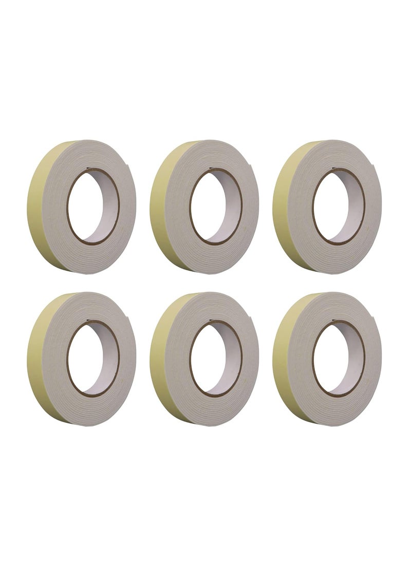 AIPL AIPL Double Sided Foam Tape Strong Adhesive Multipurpose Mounting Adhesive for Wall Furniture Balloon Craft 12MM X 5MTR 6  - Image 1
