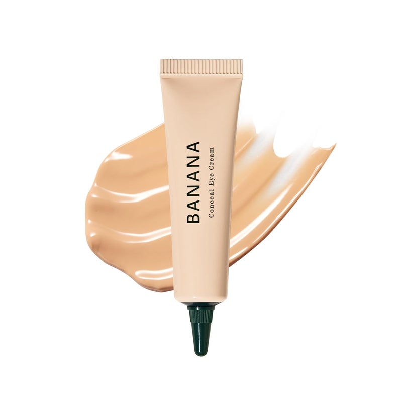 shaishaishai BANANA Conceal Cream, Hydrating Under Eye Cream & Dark Circle Coverage, Anti-Fine Lines & Smoothing, Non-Sticky, Korean Skincare, 0.52 oz - Image 1