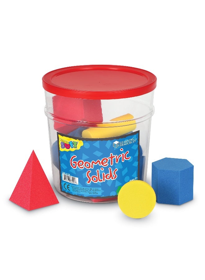 ليرننج ريسورسز موارد تعليمية عملية، أشكال ثلاثية الأبعاد من الإسفنج الناعم، مجموعة من 12 قطعة، للأعمار من 5 سنوات فما فوق، تمارين هندسية للأطفال - Image 4