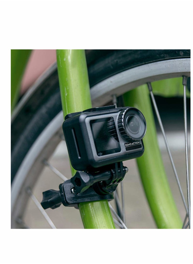 Excefore - Bicycle Motorcycle Handlebar Mount,Compatible with Gopro Hero 8/7/6/5,for DJI Xiao Yi Action Camera,360 Rotation Mount Holder Quick Release Mount Non-slip Adapter Accessory(Black) - Image 1