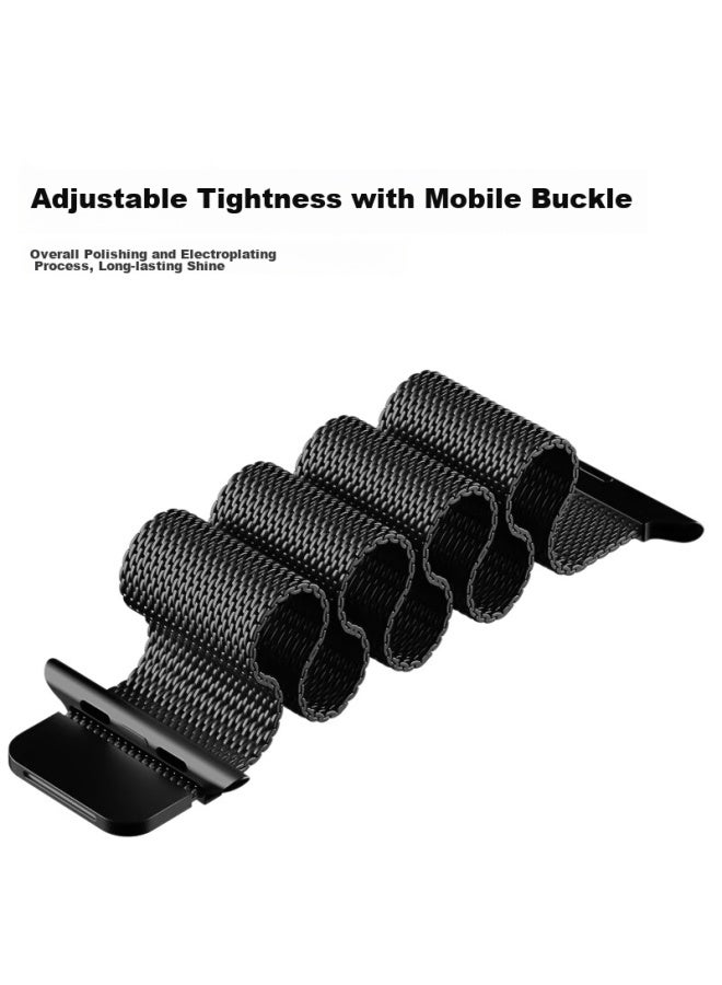 Bho Apple Watch Band متوافق مع Apple Watch S10/s9/se/ultra2، Milanese Loop، iwatch S8/7/6/5/4، سوار معدني من الفولاذ المقاوم للصدأ - Image 5