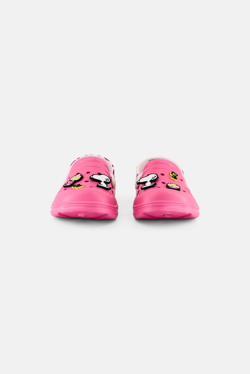 Peanuts Kids Girl Slip On Clogs, Pink - Image 2