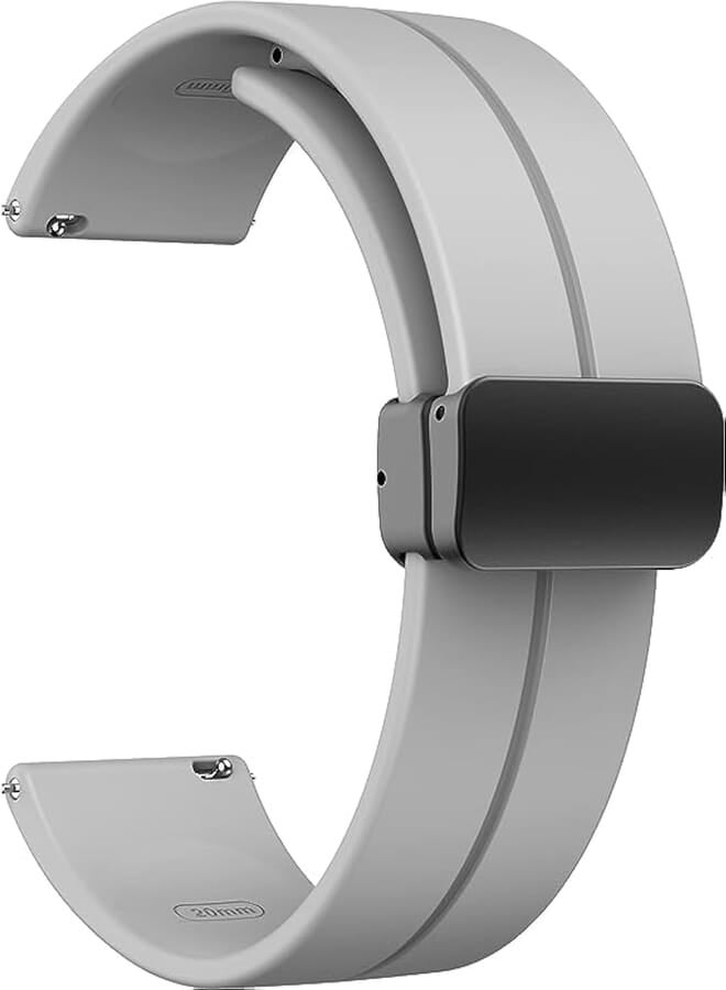 Next store 22mm Magnetic Buckle Silicone Watch Band Compatible with Samsung Galaxy Watch 3 45mm / Gear S3 / Huawei GT3 46mm / GT2E / GT2 Pro/Magic 2 46mm / Amazfit / GTR3