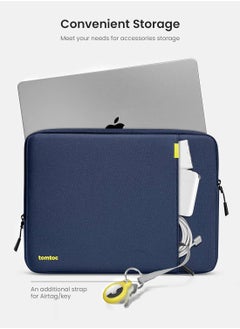 Tomtoc حافظة Defender-A13 360 لجهاز MacBook Air M2/A2681 M1/A2337 2022-2018، مقاس 13 بوصة، MacBook Pro M2/A2686 M1/A2338 2022-2016، حقيبة كمبيوتر محمول حماية كاملة مقاومة للماء والصدمات  - Image 3