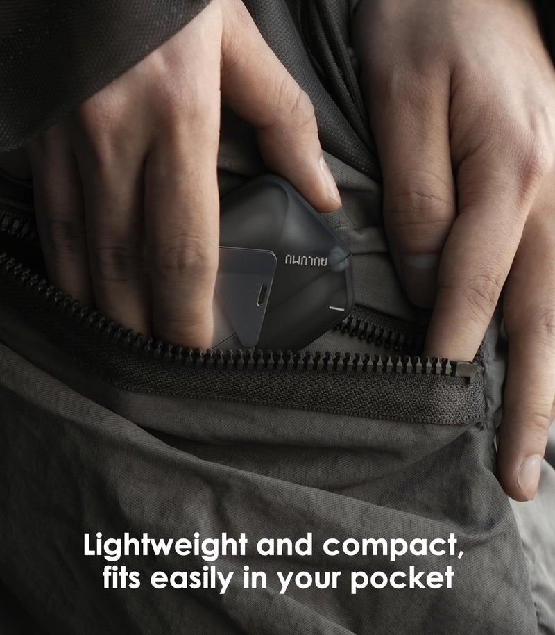 Aulumu A29 Geometric AirPods 4 Case with Lock | Protective Cover with Nylon Buckle | Alloy Armour | Compatible with Apple AirPods 4th (2024) - Translucent Grey - Image 4