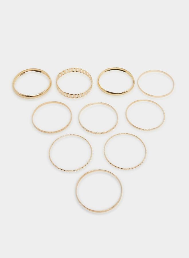 ستايلي مجموعة من 10 - سوار يد بانجل - Image 2