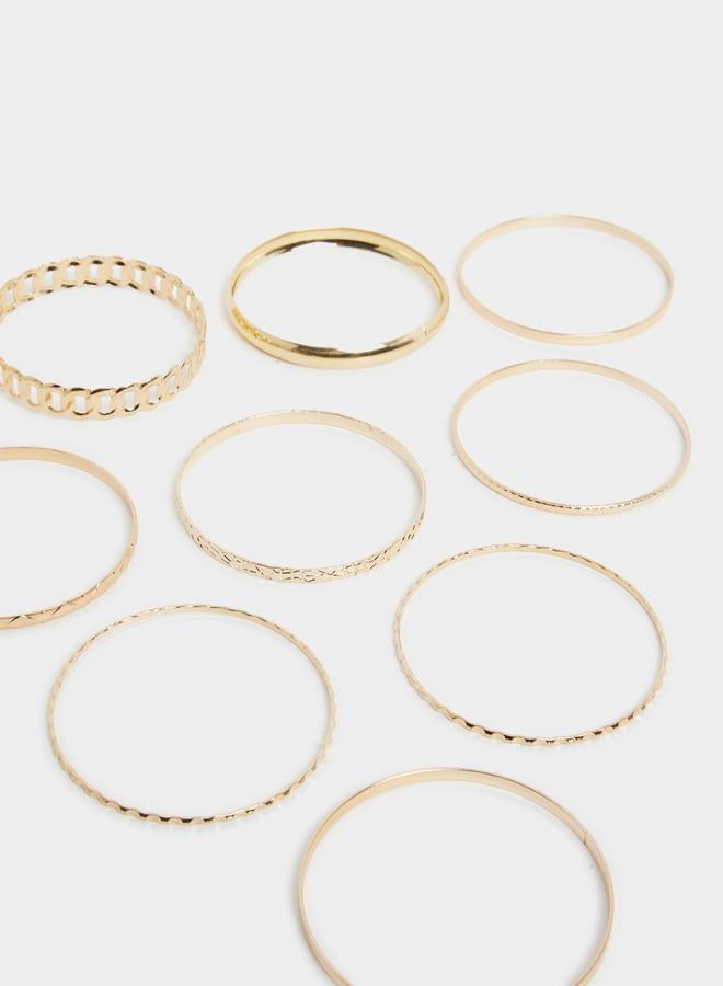 ستايلي مجموعة من 10 - سوار يد بانجل - Image 3