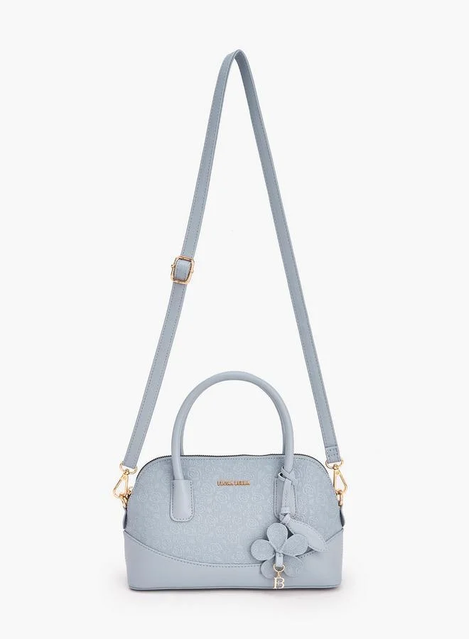 Flora Bella By Shoexpress Flora Bella Floral Textured Crossbody Bag with Charm Detail